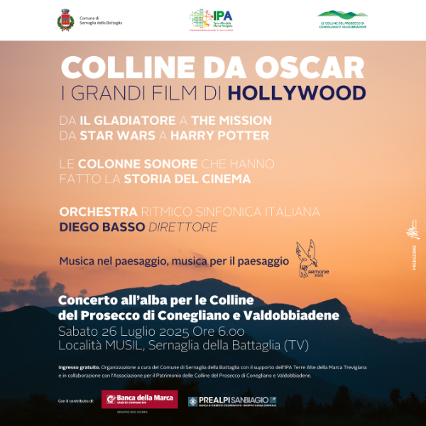 AVVISO CONCERTO ANNULLATO Colline da Oscar - Concerto all'alba 2025